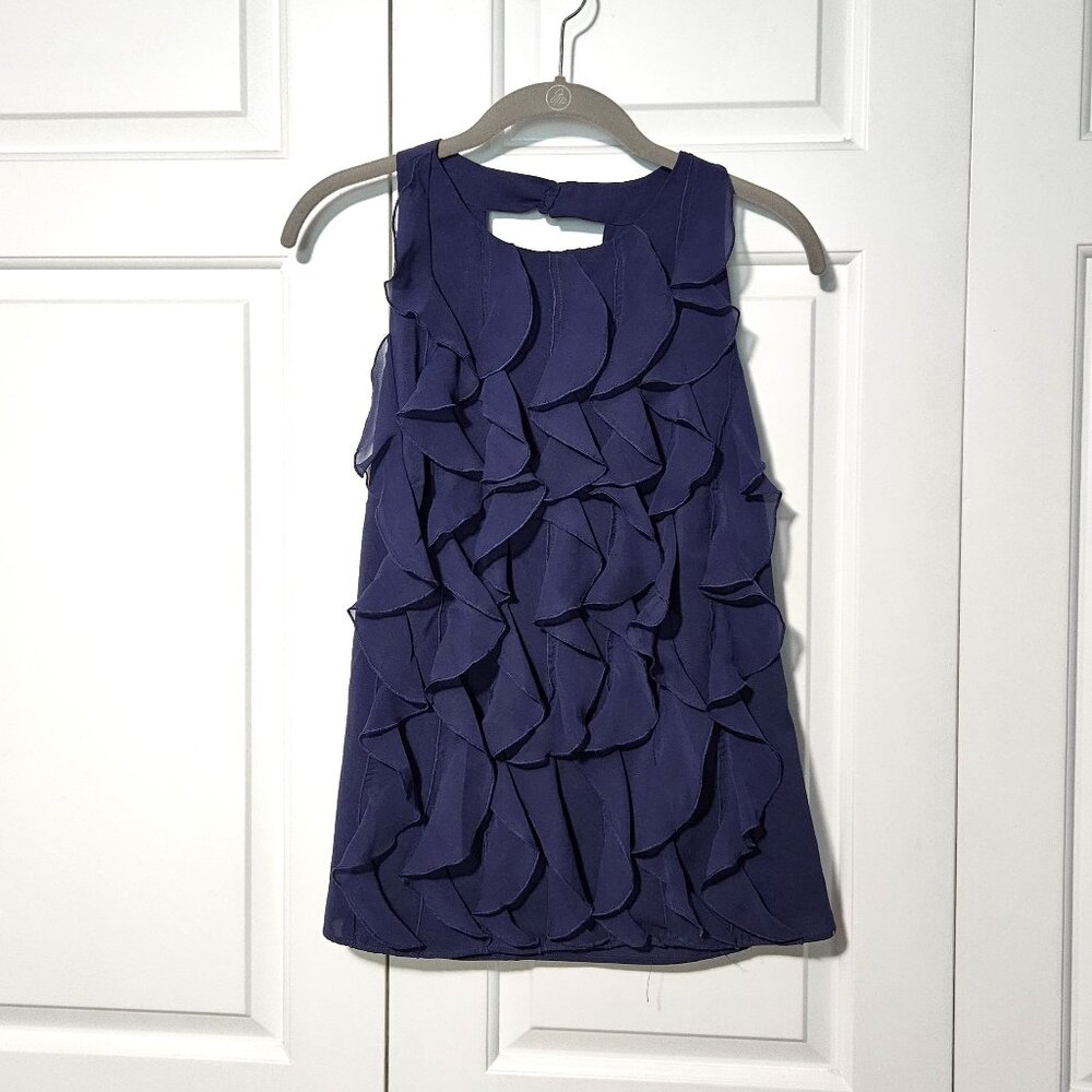 WHBM Ladies' Ruffled Front Sleeveless Top